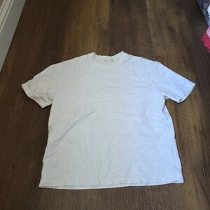 Zara White Short Sleeve Crew Neck Tee